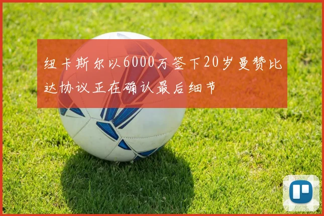 纽卡斯尔以6000万签下20岁曼赞比达协议正在确认最后细节