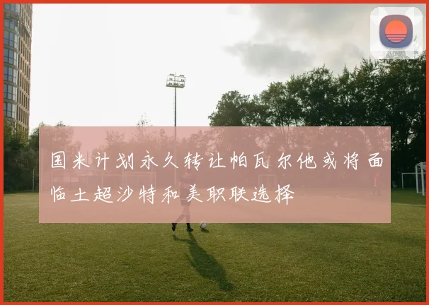 国米计划永久转让帕瓦尔他或将面临土超沙特和美职联选择